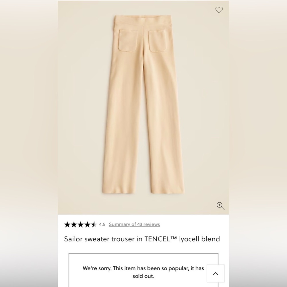 J. Crew Tan Straight Leg Pants
